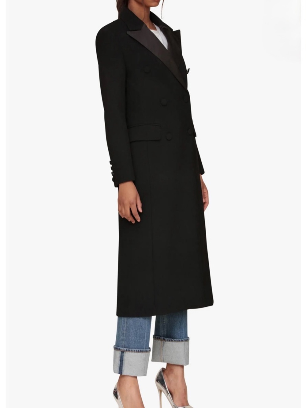 Avec Les Filles Tuxedo Hourglass Tailored Coat - Picture 4 of 16